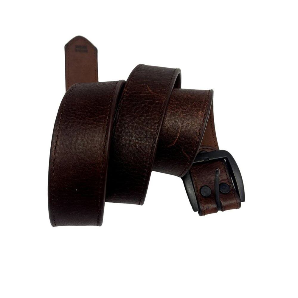 Dominican Republic Belt Men's 40 Genuine Soft Thick Leather Metal Buckle